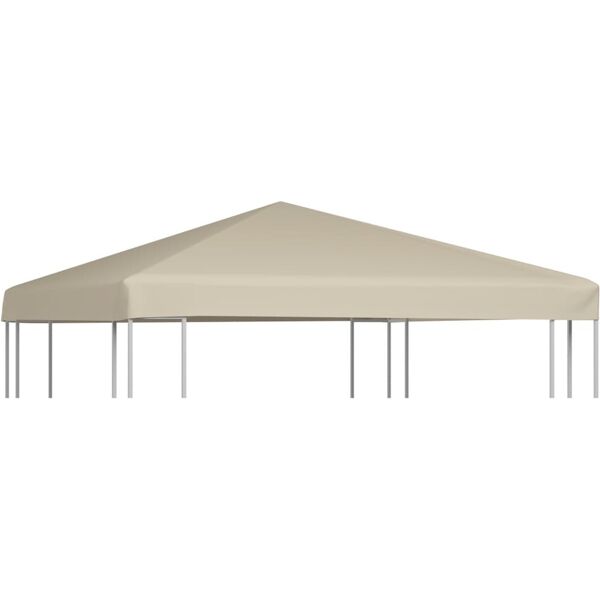 vidaxl tetto per gazebo 310 g/m² 3x3 m beige