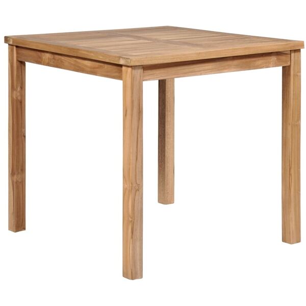 vidaxl tavolo da giardino 80x80x77 cm in legno massello di teak