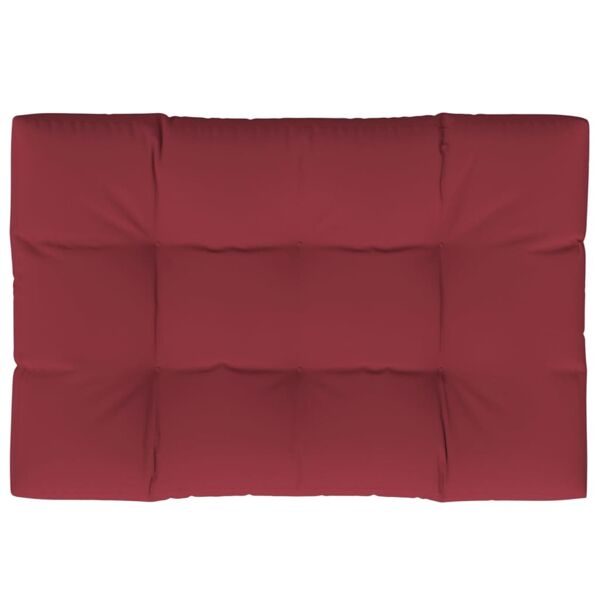 vidaxl cuscino per pallet 120 x 80 x 12 cm rosso vino in tessuto