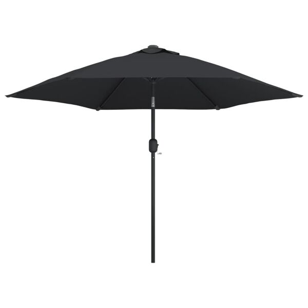 vidaxl ombrellone da esterni con palo in metallo 300 cm nero