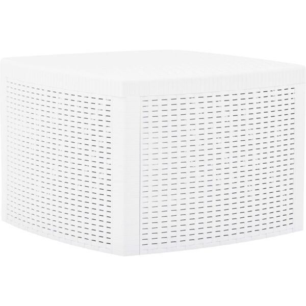 vidaxl tavolino bianco 54x54x36,5 cm in plastica