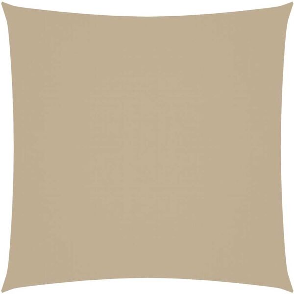 vidaxl parasole a vela in tela oxford quadrata 4x4 m beige