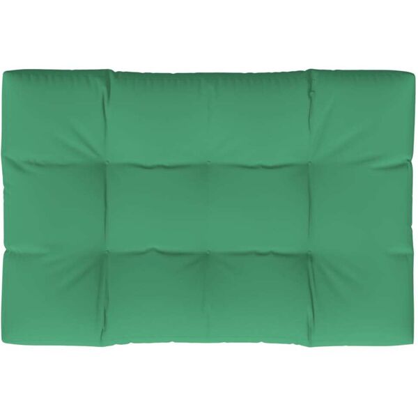 vidaxl cuscino per pallet verde 120x80x12 cm in tessuto