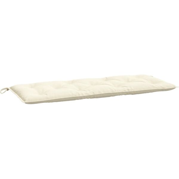 vidaxl cuscino per panca bianco crema 120x50x7 cm in tessuto oxford