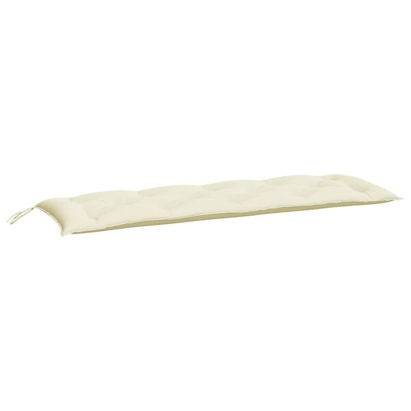 vidaxl cuscino per panca bianco crema 150x50x7 cm in tessuto oxford