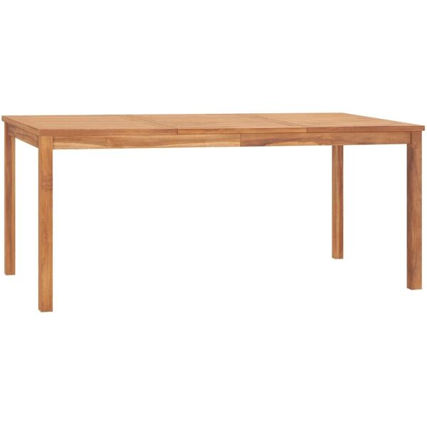 vidaxl tavolo da pranzo da giardino 180x90x77 cm in massello di teak