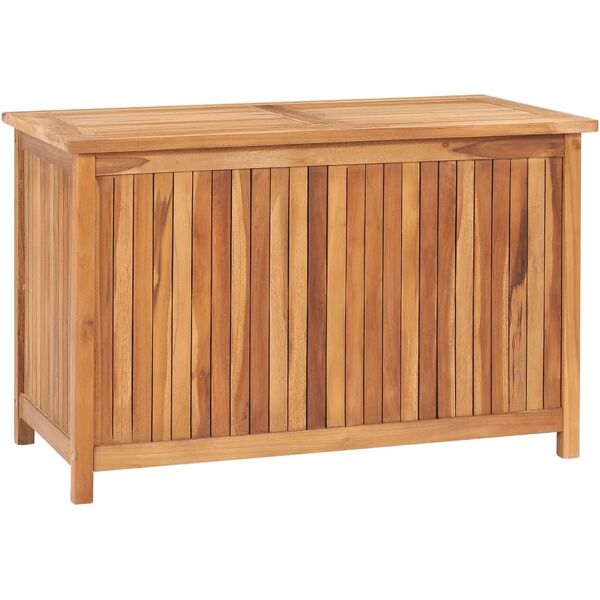 vidaxl baule da giardino 90x50x58 cm in legno massello di teak