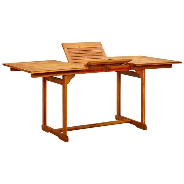 vidaxl tavolo da pranzo per esterni (120-170)x80x75 cm in legno acacia