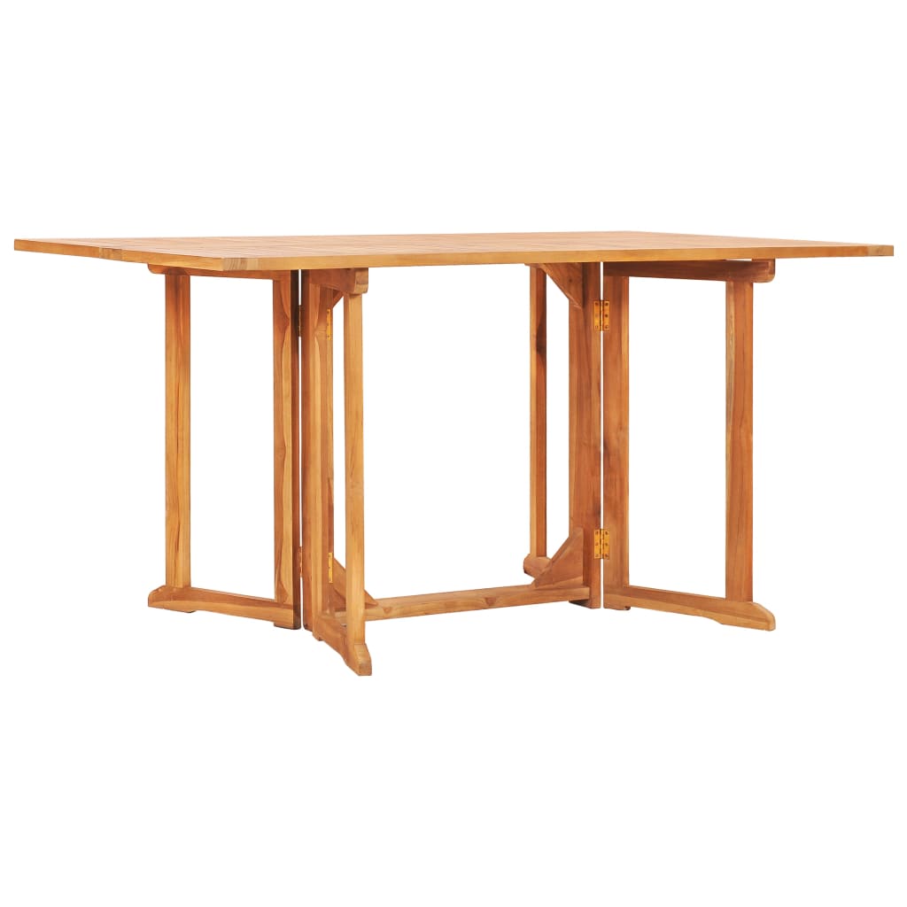 vidaxl tavolo pieghevole a farfalla 150x90x75 cm in massello di teak