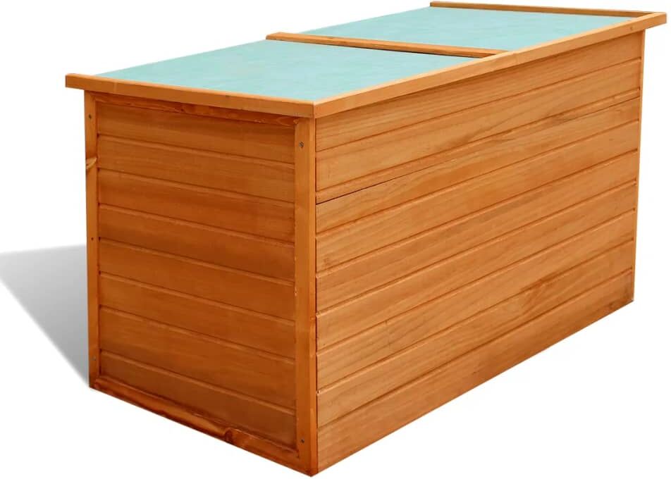 vidaxl baule da giardino 126x72x72 cm in legno