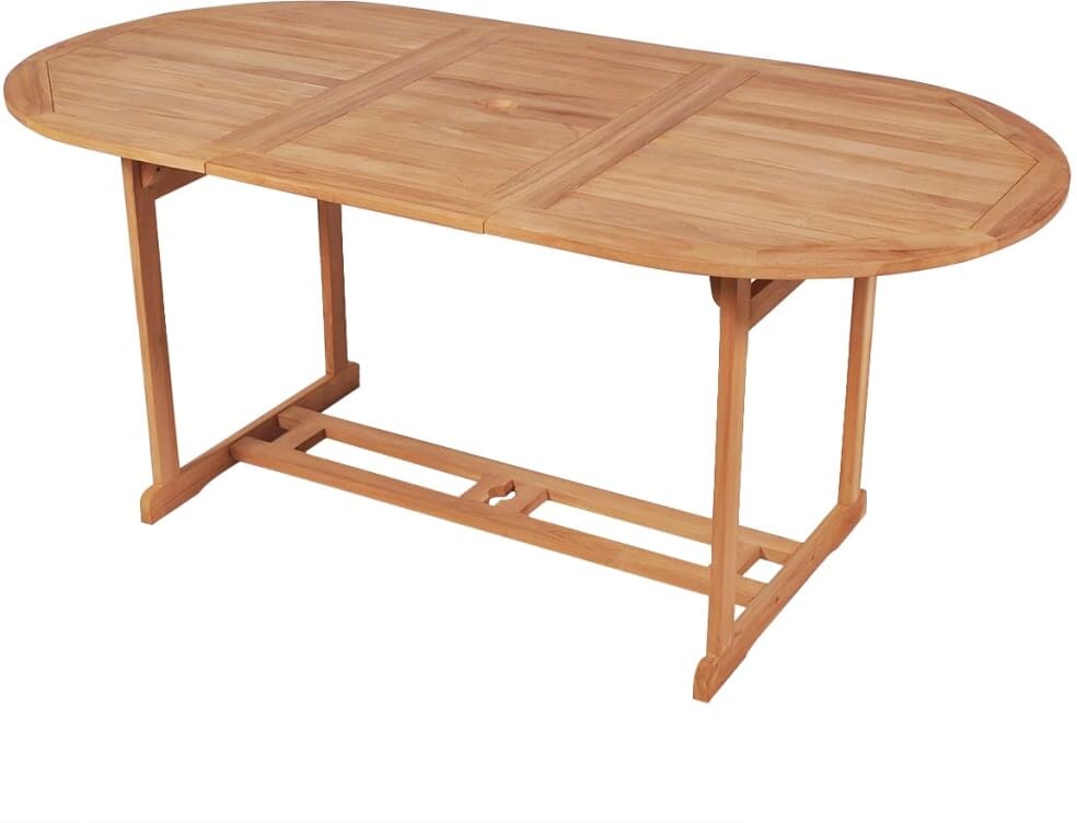 vidaxl tavolo da giardino 180x90x75 cm in massello di teak