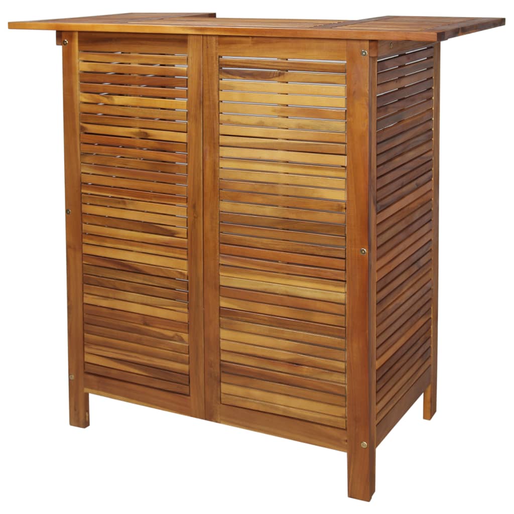 vidaxl tavolo da bar 110x50x105 cm in legno massello di acacia