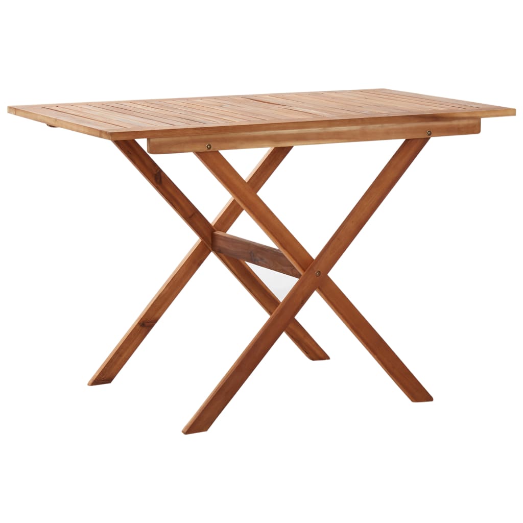 vidaxl tavolo da giardino 110x67x74 cm in legno massello di acacia