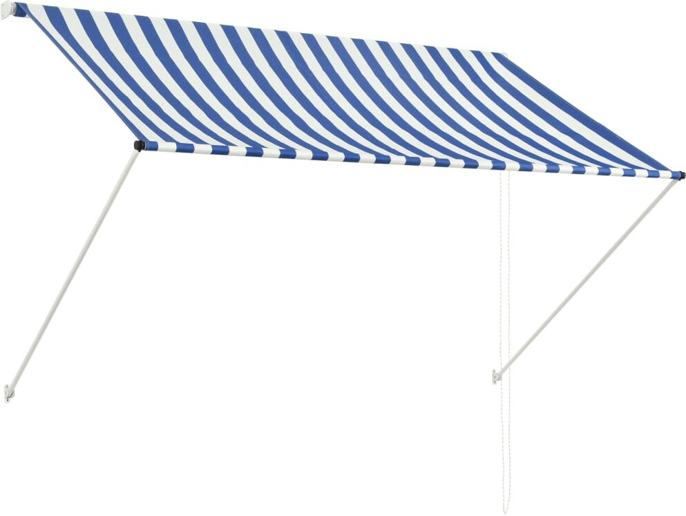 vidaXL Tenda da Sole Retrattile 200x150 cm Blu e Bianco