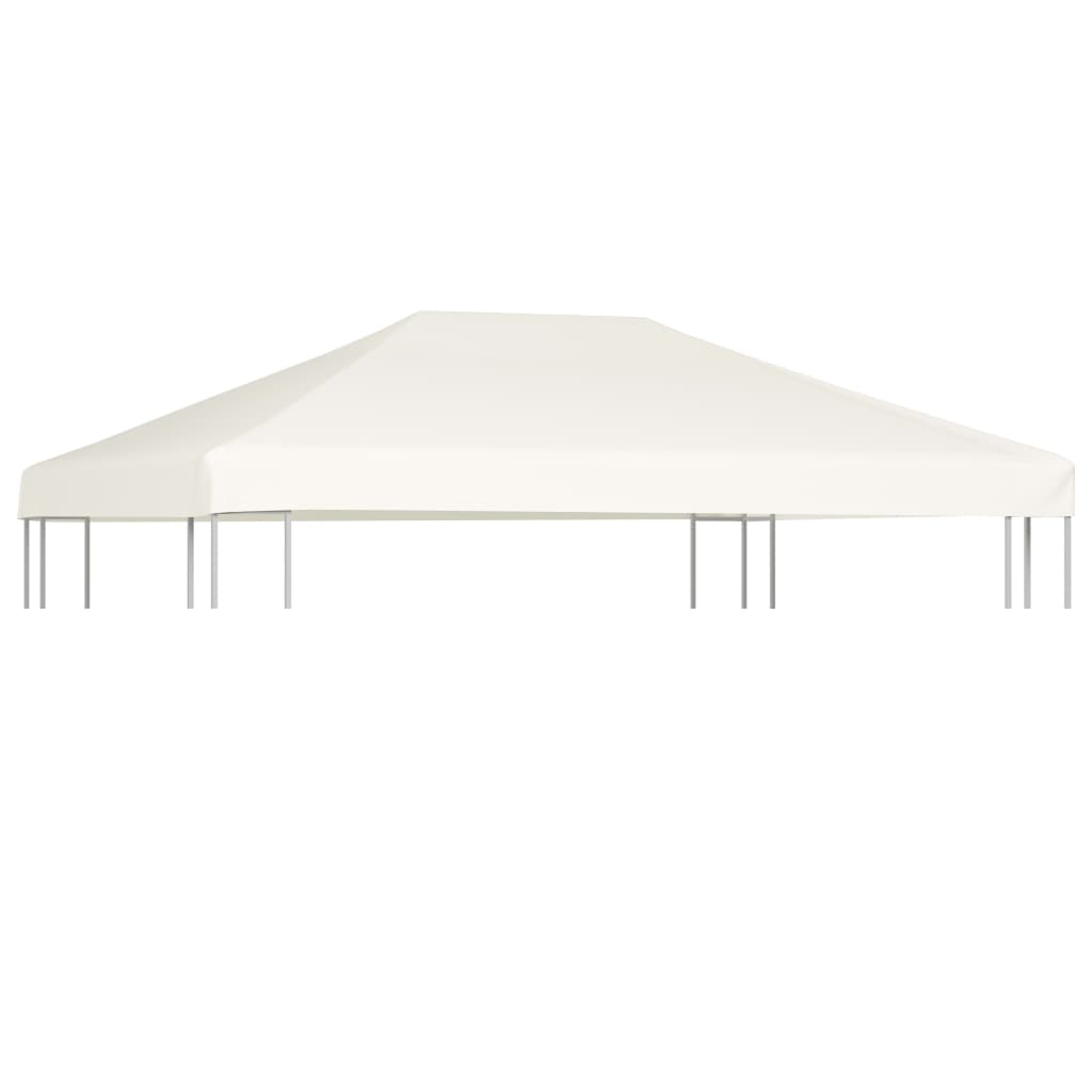 vidaXL Copertura Superiore per Gazebo 310 g/m² 4x3 m Bianco Crema