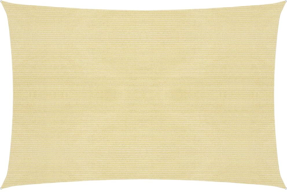 vidaXL Vela Parasole 160 g/m² Beige 5x6 m in HDPE