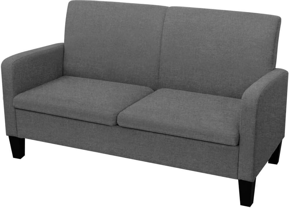 vidaxl divano a 2 posti 135x65x76 cm grigio scuro