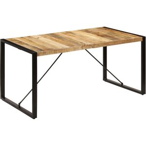 vidaXL Tavolo da Pranzo 160x80x75 cm in Legno Massello di Mango