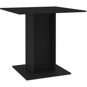 vidaXL Tavolo da Pranzo Nero 80x80x75 cm in Legno Multistrato