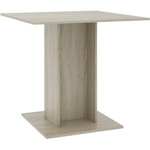 vidaXL Tavolo da Pranzo Rovere Sonoma 80x80x75cm in Legno Multistrato