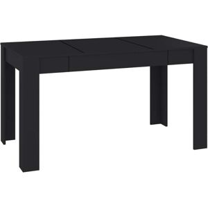 vidaXL Tavolo da Pranzo Nero 140x74,5x76 cm in Legno Multistrato