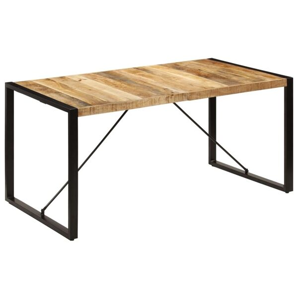 vidaxl tavolo da pranzo 160x80x75 cm in legno massello di mango