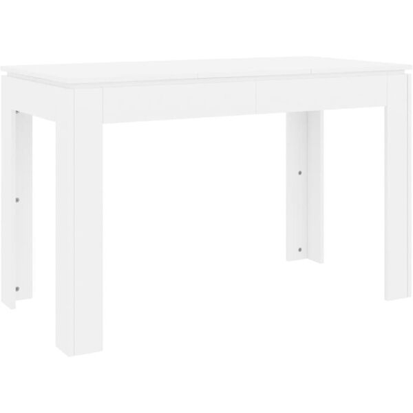 vidaxl tavolo da pranzo bianco 120x60x76 cm in legno multistrato