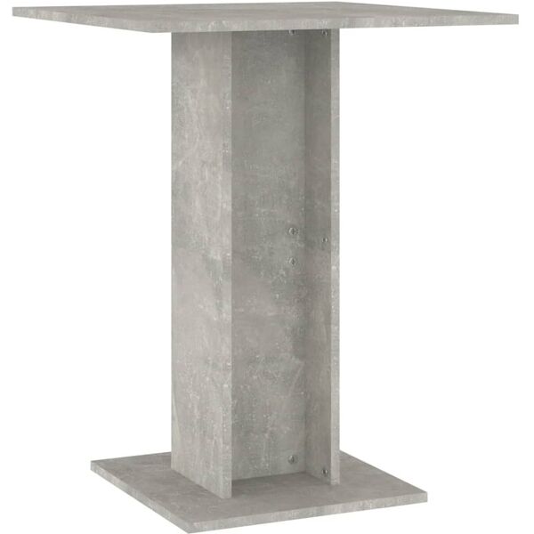 vidaxl tavolo da bistrot grigio cemento 60x60x75 cm legno multistrato