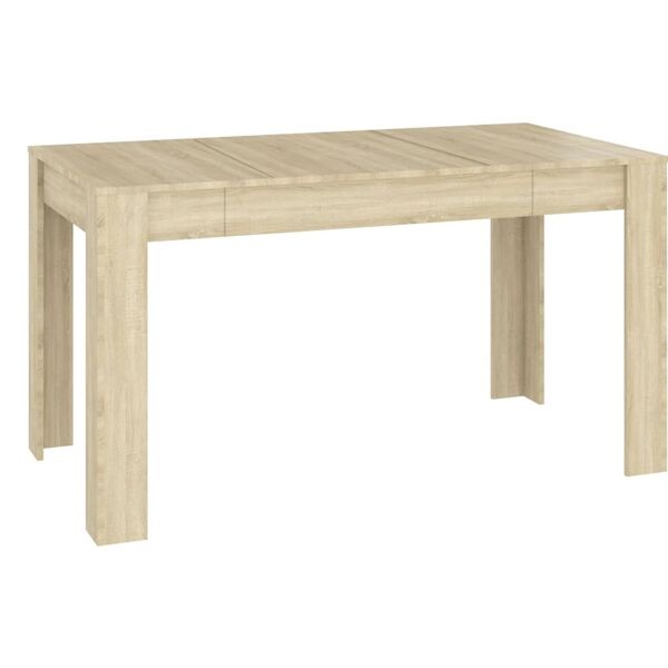 vidaxl tavolo da pranzo rovere sonoma 140x74,5x76 cm legno multistrato
