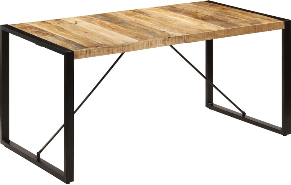 vidaxl tavolo da pranzo 160x80x75 cm in legno massello di mango