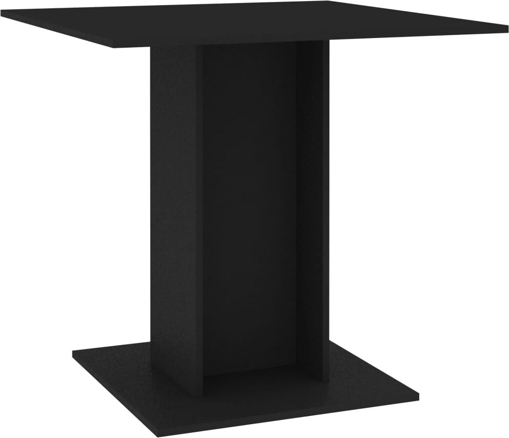 vidaxl tavolo da pranzo nero 80x80x75 cm in legno multistrato