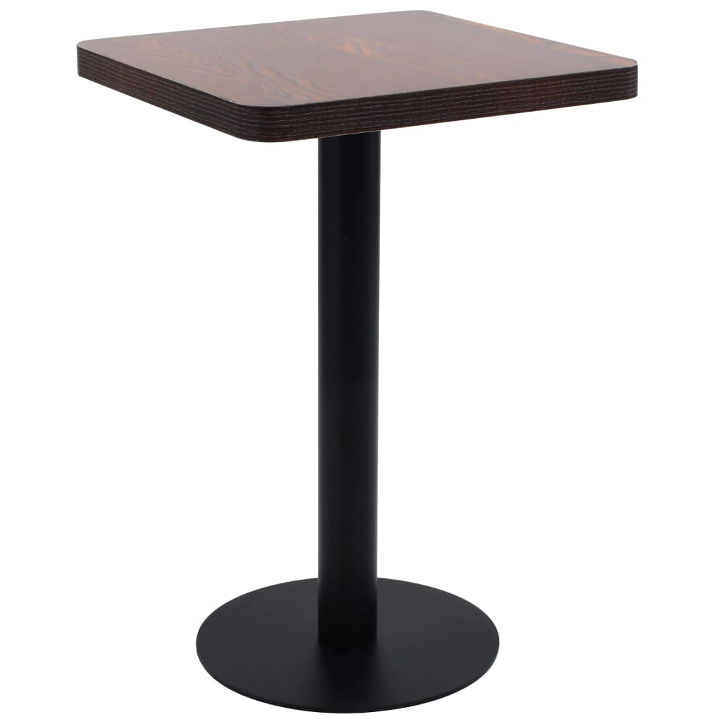 vidaxl tavolo da bistrot marrone scuro 50x50 cm in mdf