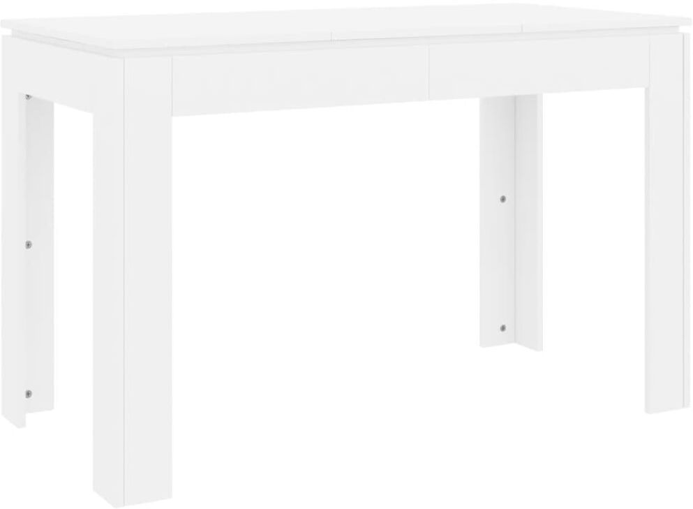 vidaxl tavolo da pranzo bianco 120x60x76 cm in legno multistrato