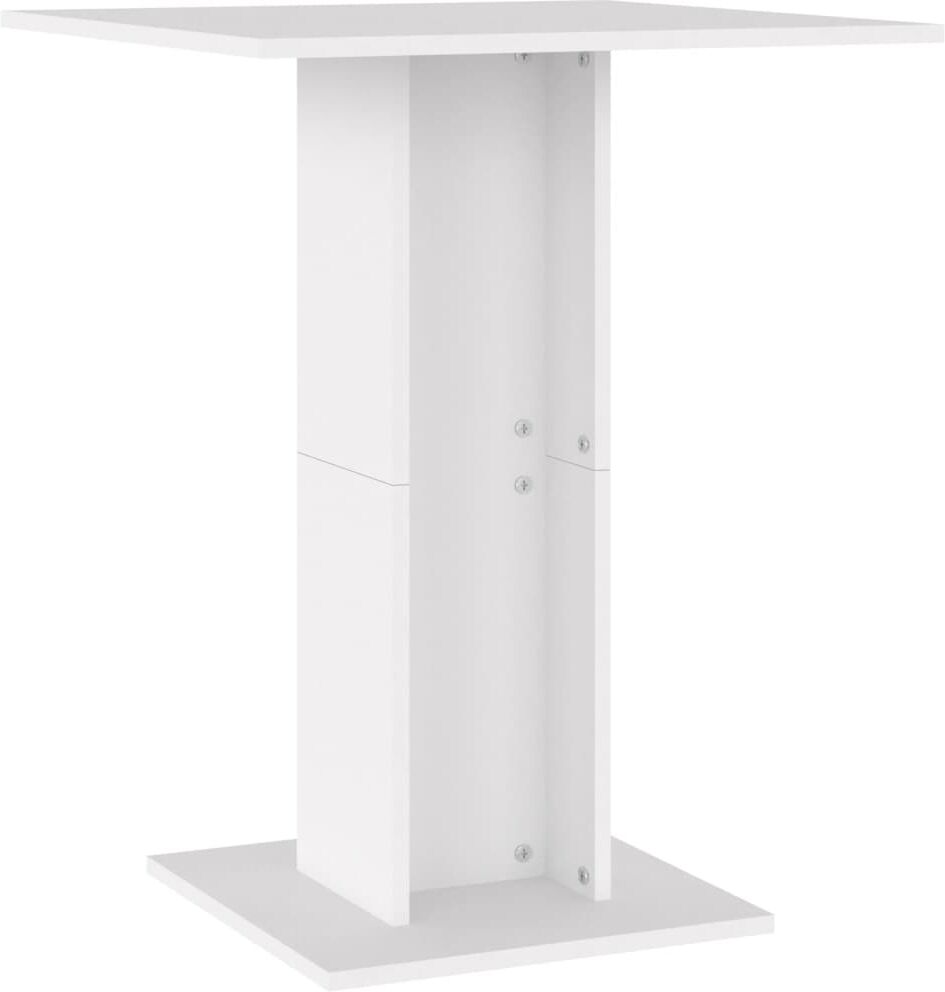 vidaxl tavolo da bistrot bianco 60x60x75 cm in legno multistrato