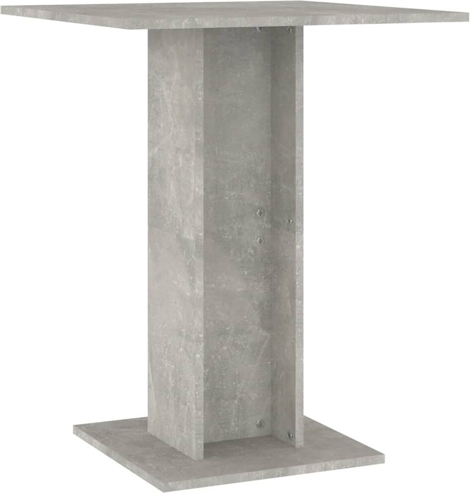 vidaxl tavolo da bistrot grigio cemento 60x60x75 cm legno multistrato