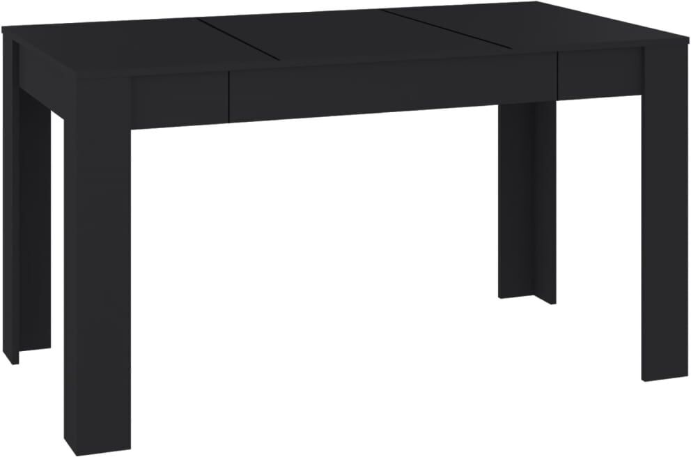 vidaxl tavolo da pranzo nero 140x74,5x76 cm in legno multistrato