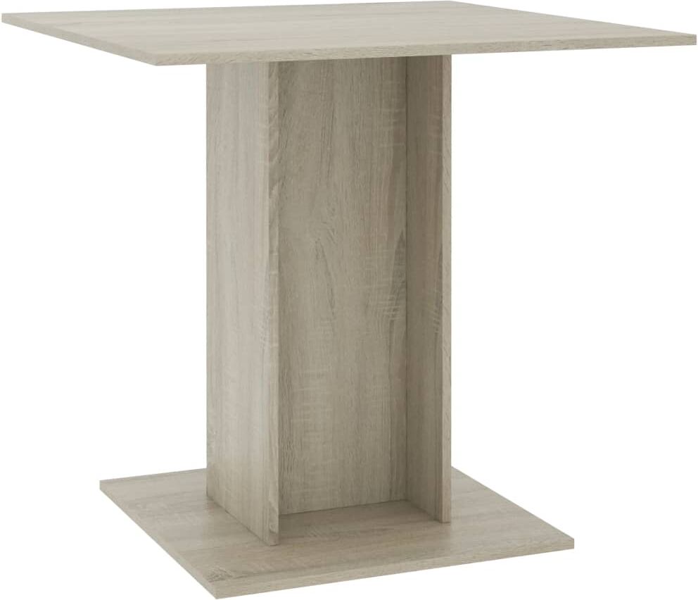 vidaXL Tavolo da Pranzo Rovere Sonoma 80x80x75cm in Legno Multistrato