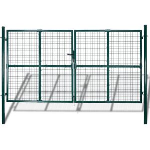 vidaXL Cancello per Giardino in Rete Metallica 289x175 cm/306x225 cm