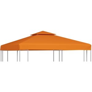 vidaXL Telo di Ricambio per Gazebo 310g/m² Arancione 3x3m