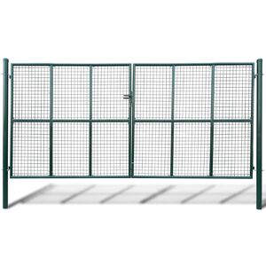 vidaXL Cancello a Rete per Giardino 415 x 225 cm / 400 x 175 cm