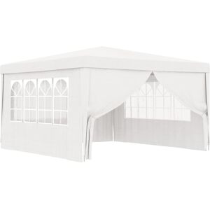 vidaXL Gazebo Professionale con Pareti 4x4 m Bianco 90 g/m²