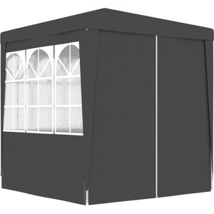 vidaXL Gazebo Professionale con Pareti 2x2 m Antracite 90 g/m²