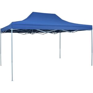 vidaXL Gazebo Professionale Pieghevole 3x4m Acciaio Blu