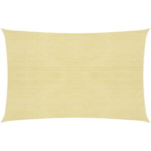 vidaXL Vela Parasole 160 g/m² Beige 2,5x3 m in HDPE