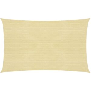 vidaXL Vela Parasole 160 g/m² Beige 3x6 m in HDPE