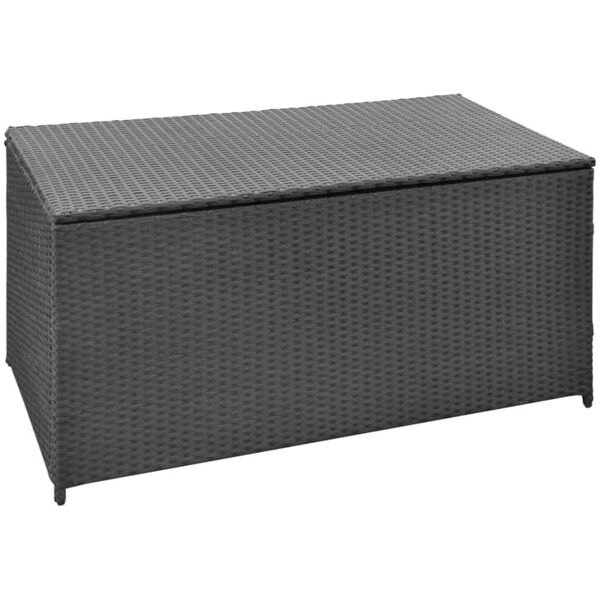 vidaxl baule da giardino nero 120x50x60 cm in polyrattan