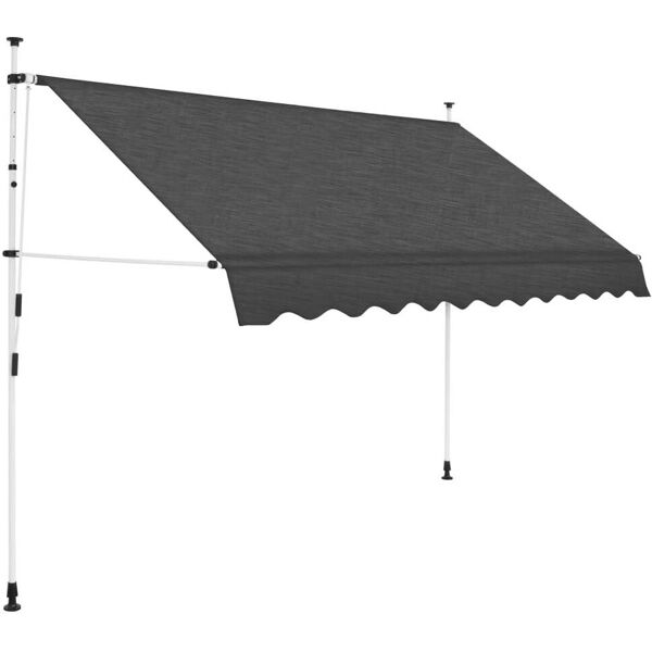 vidaxl tenda da sole retrattile manuale 250 cm antracite