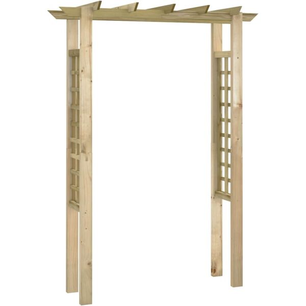 vidaxl pergola / arco da giardino 150x60x204 cm in legno impregnato