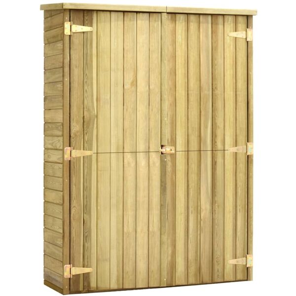 vidaxl rimessa attrezzi da giardino 123x50x171cm in pino impregnato