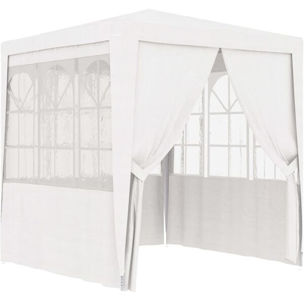 vidaxl gazebo professionale con pareti 2,5x2,5 m bianco 90 g/m²